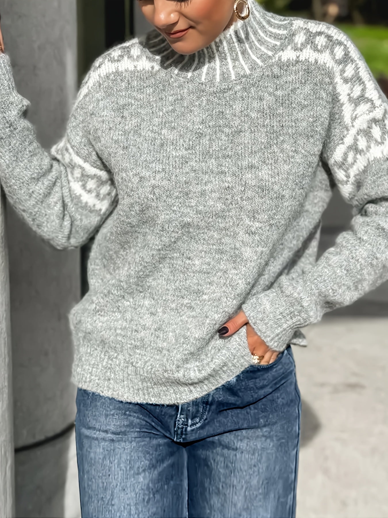 Nordic Fair Isle Turtleneck Sweater