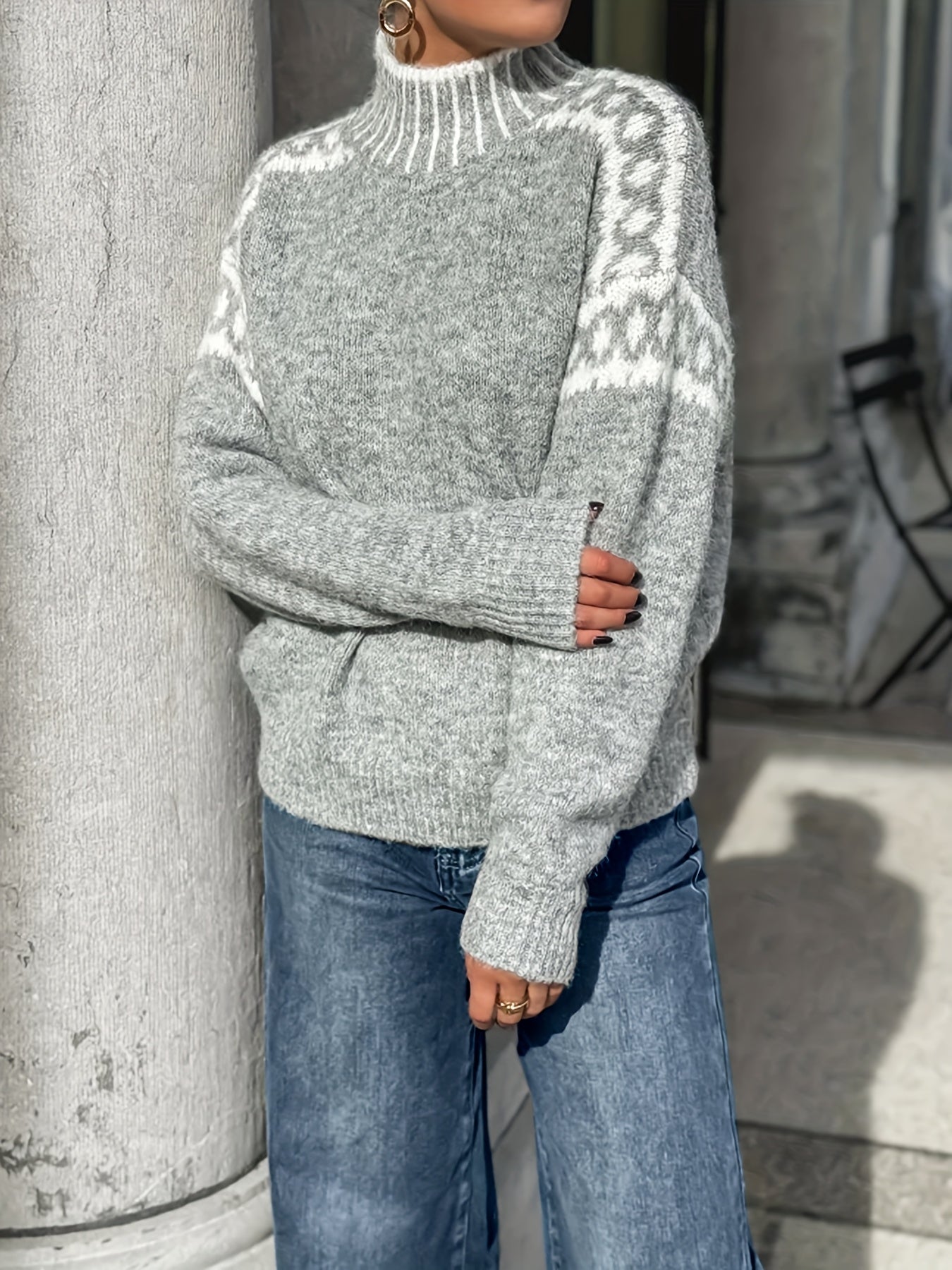Nordic Fair Isle Turtleneck Sweater
