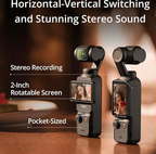 DJI Osmo Pocket 3 Creator Combo, Vlogging Camera with 1'' CMOS & 4K/120fps Video, 3-Axis Stabilization, Face/Object Tracking, Fast Focusing, Mic Included for Clear Sound, Small Camera for Photography