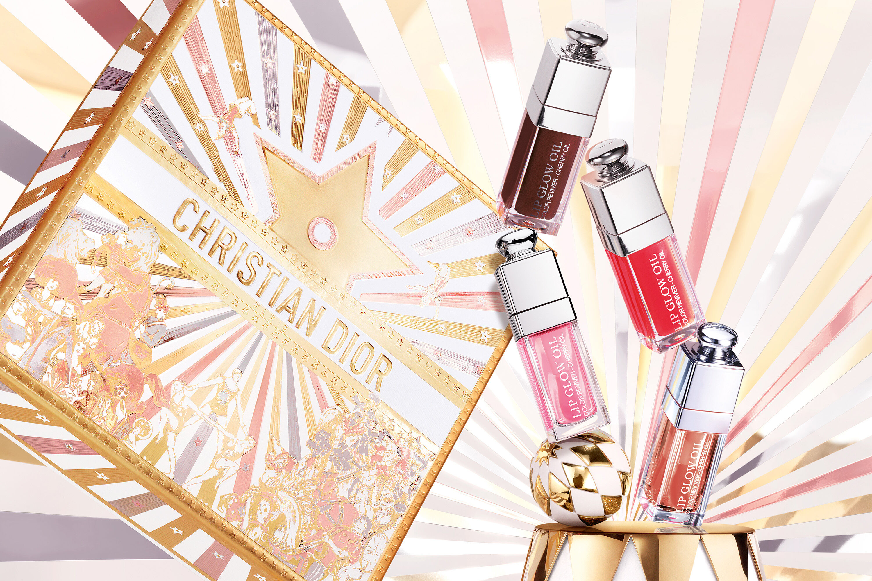 Christmas Lip Glow Oil Essentials with Pouch