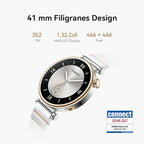 HUAWEI WATCH GT 4 Smart Watch for Women-Up to 7 days Battery Life-Fitness Tracker Compatible with iOS & Android - 24H Health Monitoring including specific Women Health Management - Leather White