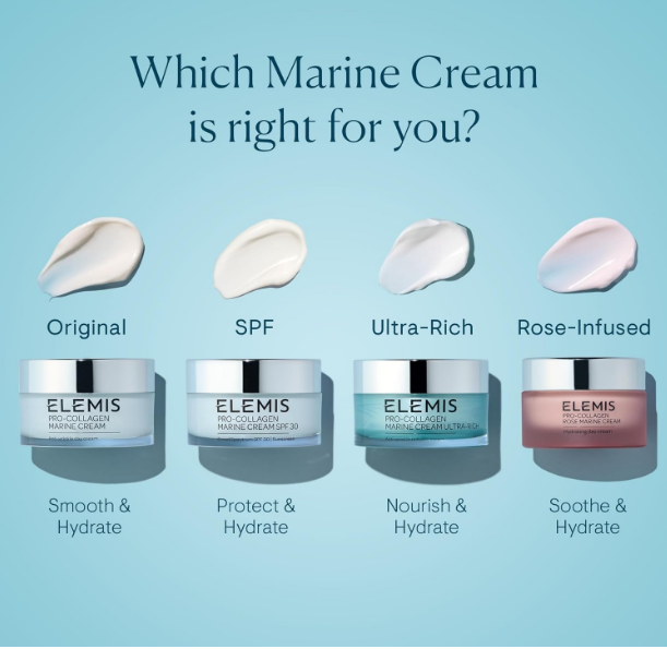 ELEMIS Pro-Collagen Marine Cream SPF30 – Anti-Wrinkle Face Moisturiser, Hydrating Day Cream, 50ml
