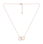 Argento Rose Gold Interlocking Hearts Necklace