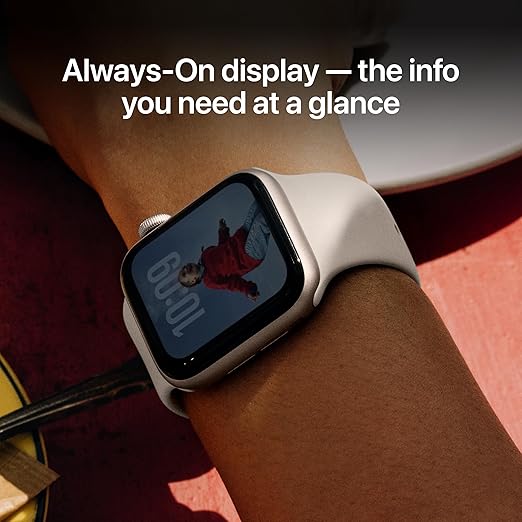 Apple Watch SE 3 [GPS + Cellular 40mm] Smartwatch with Starlight Aluminum Case with Starlight Sport Band - M/L. Fitness and Sleep Trackers, Heart Rate Monitor, Always-On Display, Water Resistant