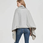 Radia Smart EMF Poncho Blanket, 5G, Wearable Faraday Blanket, RF Shielding, WiFi Blocker, EMF Clothing 28'' x 72'', Black/Grey
