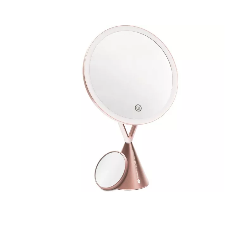 RIO LED Make-up Mirror with 5x Magnifying Spot Mirror - Rose Gold