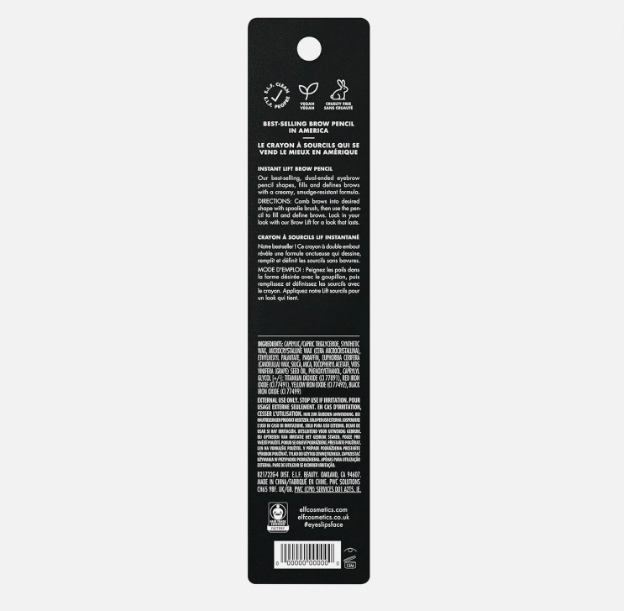 E.L.F. Instant Lift Brow Pencil, Dual-Sided, Precise, Fine Tip, Shapes, Defines