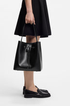 Bucket bag in faux leather