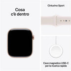Apple Series 11 42mm Waterproof Smart Watch GPS + Cellular (2025) Rose Gold S/M