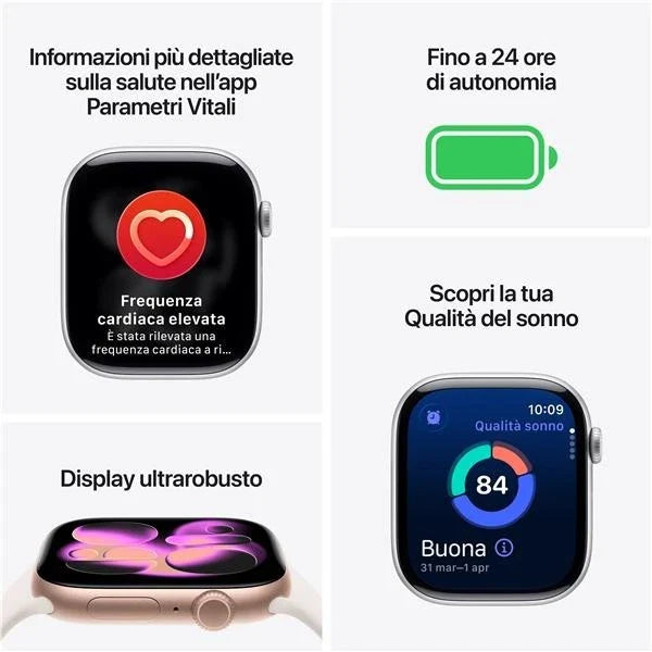Apple Series 11 42mm Waterproof Smart Watch GPS + Cellular (2025) Rose Gold S/M