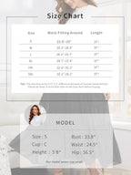 Women's Chiffon Elastic High Waist Pleated A-Line Flared Maxi Skirts